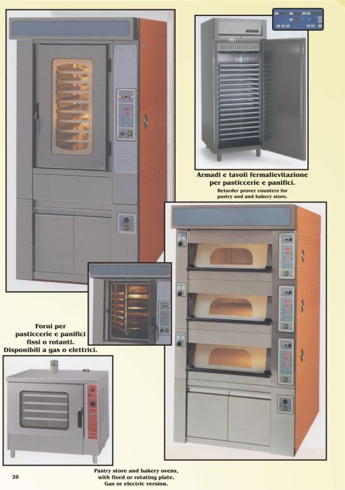 Equipment for pizzerias, pastry shops and bakeries