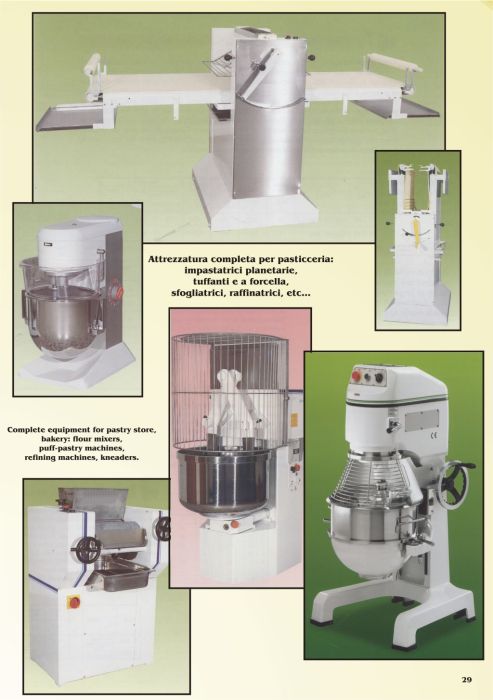 Equipment for pizzerias, pastry shops and bakeries
