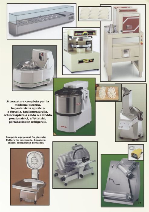 Equipment for pizzerias, pastry shops and bakeries